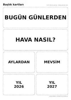 Sınıf panosu kartları önizleme